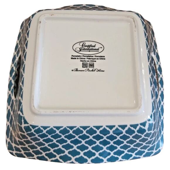 Certified Intl Bronson Pinchot Home White Square Serving Bowls Set/2 - Picture 2 of 5